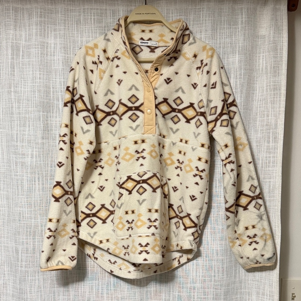 Sonoma Fleece 1/4 Snap Aztec Pullover